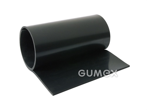 Gummi A9506, 1mm, 0-lagig, Breite 1400mm, 70°ShA, SBR, -10°C/+70°C, schwarz, 